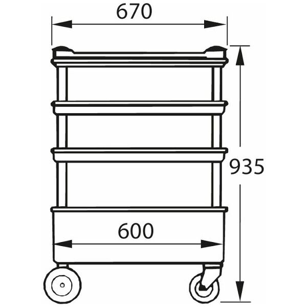 GARANT 높이조절 이동형 공구박스 916400