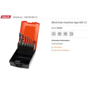 HOLEX MACHINE TAP SET