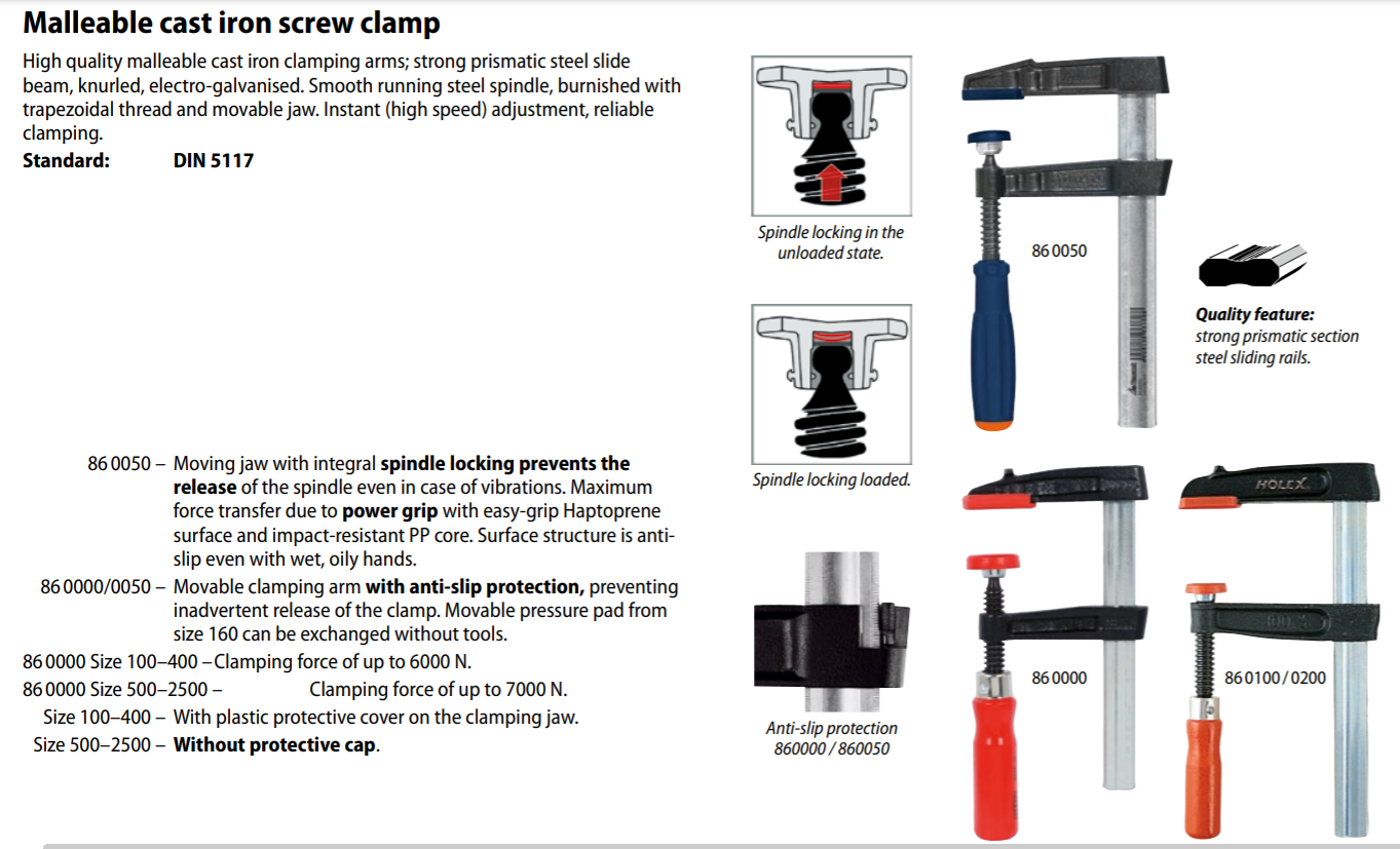 HOLEX MOMENT SCREW CLAMP 860100