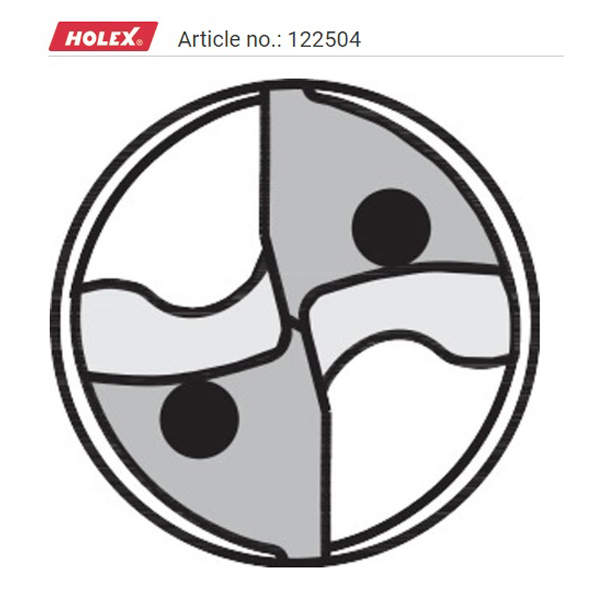 HOLEX Pro Steel solid carbide drill, plain shank DIN 6535 HA TiAlN