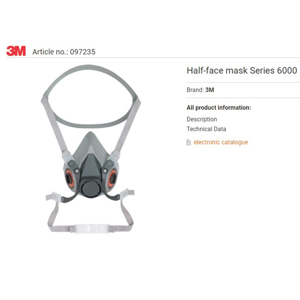 3M HALF FACE MASK 6000