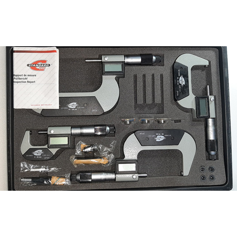 디지털 마이크로미터 세트 0.001