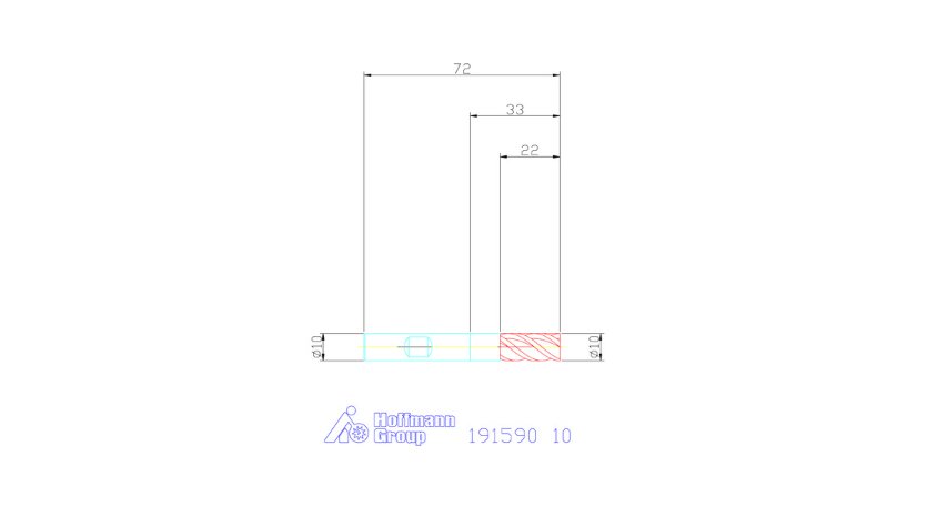엔드밀 HSS-Co8 10mm (End mill HSS-Co8 10 mm)