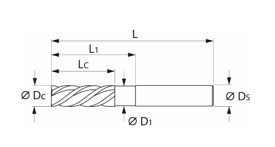 초경밀링커터 MTC 6mm (Solid carbide milling cutter MTC 6 mm)