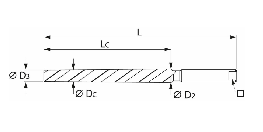 테이퍼핀 핸드리머 1:50 14mm (Taper pin hand reamer 1:50 14 mm)