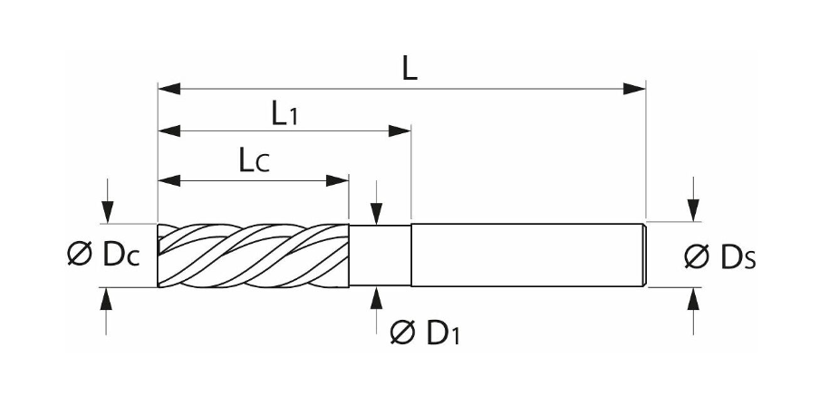 초경합금슬롯드릴 10mm (Solid carbide slot drill 10 mm)