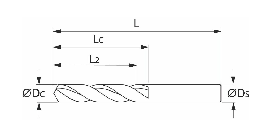 스틸 솔리드 카바이드 드릴, 웰던 생크 DIN 6535 HB 16,5 (Steel solid carbide drill, Weldon shank DIN 6535 HB 16,5)