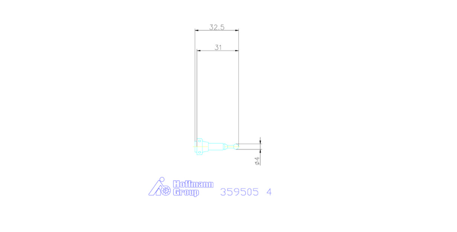 3D엣지 파인더용 접점 4mm (Contact point for 3D edge finder 4 mm)