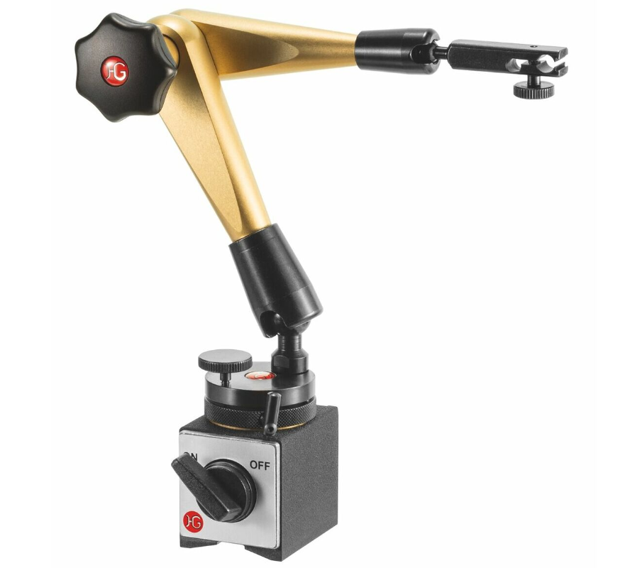 베이스 300mm에 미세 조정이 가능한 유압 자가 측정 스탠드 Hydraulic magnetic measuring stand (with base) with mechanical fine adjustment at the base 300 mm