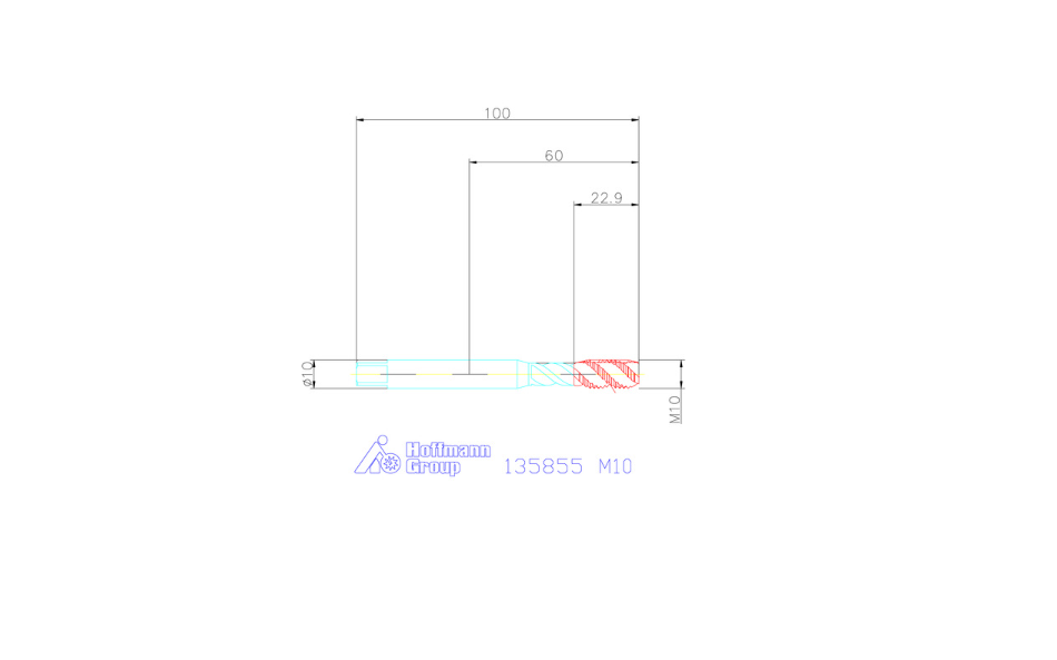 HSS- E 폼 CM10 타이핑 기계 (Machine tap HSS-E Form C M10)