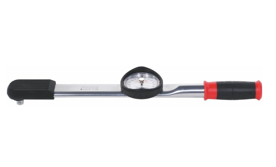 다이얼 게이지 디스플레이가 있는 토크 렌치 (Torque wrench with dial gauge display)